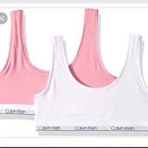 White Calvin Klein sports bra